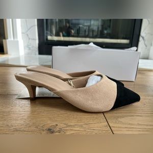 The Drop Women's Paulina Pointed Toe Two-Tone Mule